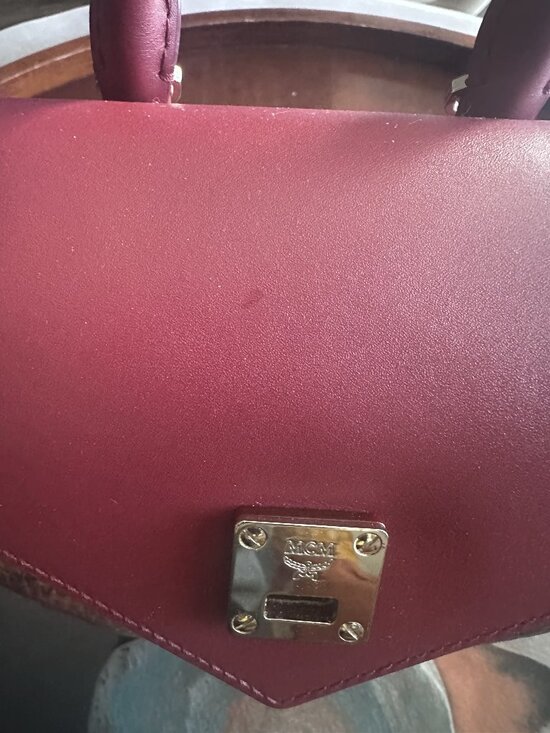 MFO Champaigne / Gold Colorblock Leather Backpack - Beautiful! main image 5
